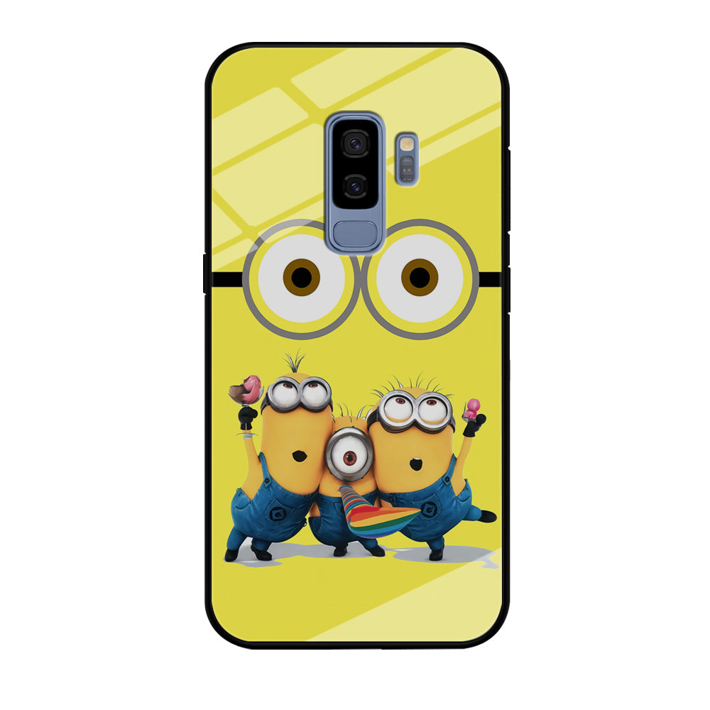 Eyes and Three Minions Samsung Galaxy S9 Plus Case