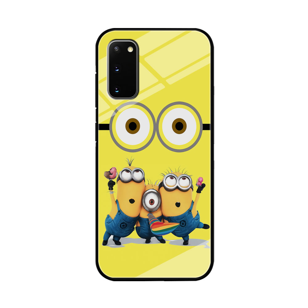 Eyes and Three Minions Samsung Galaxy S20 Case