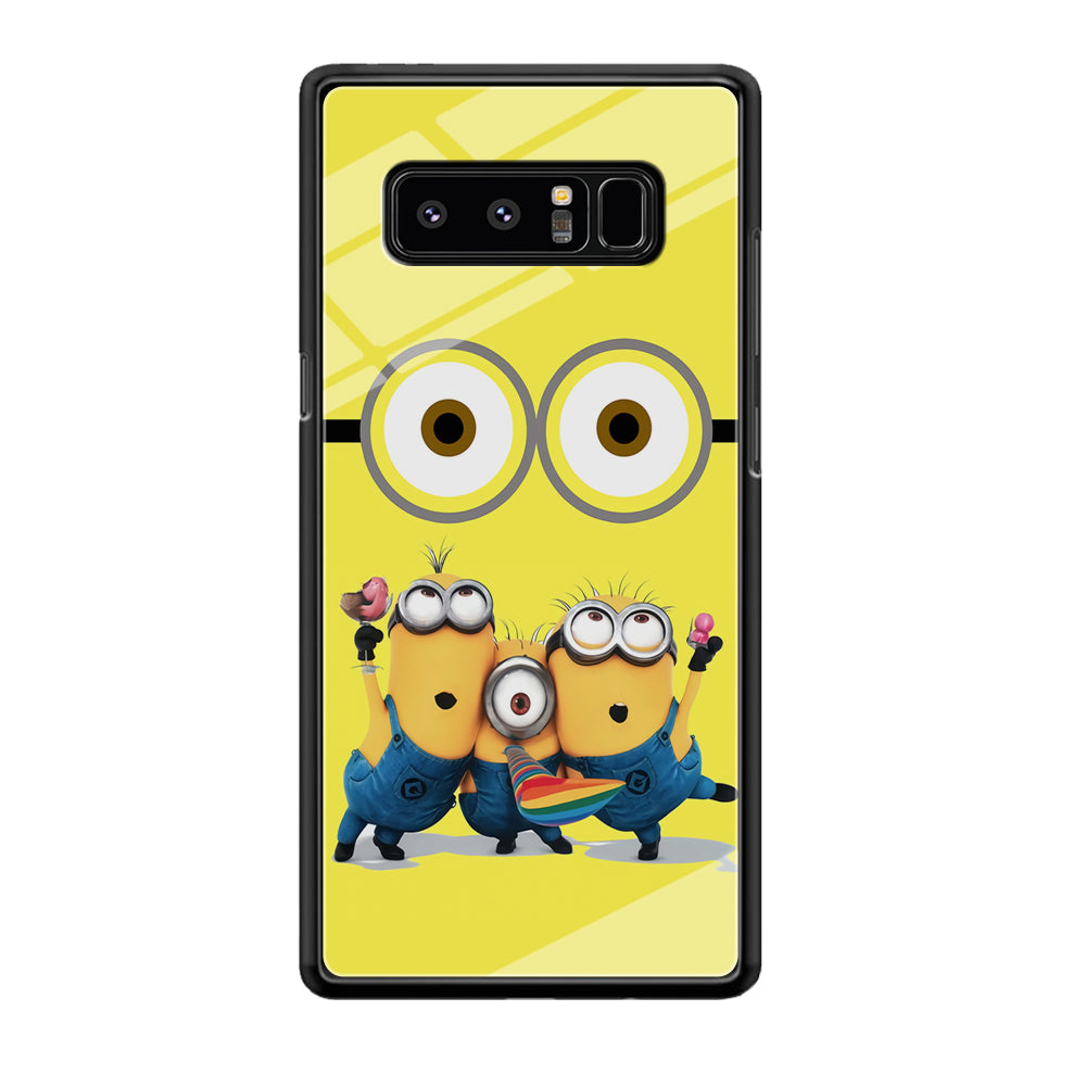 Eyes and Three Minions Samsung Galaxy Note 8 Case