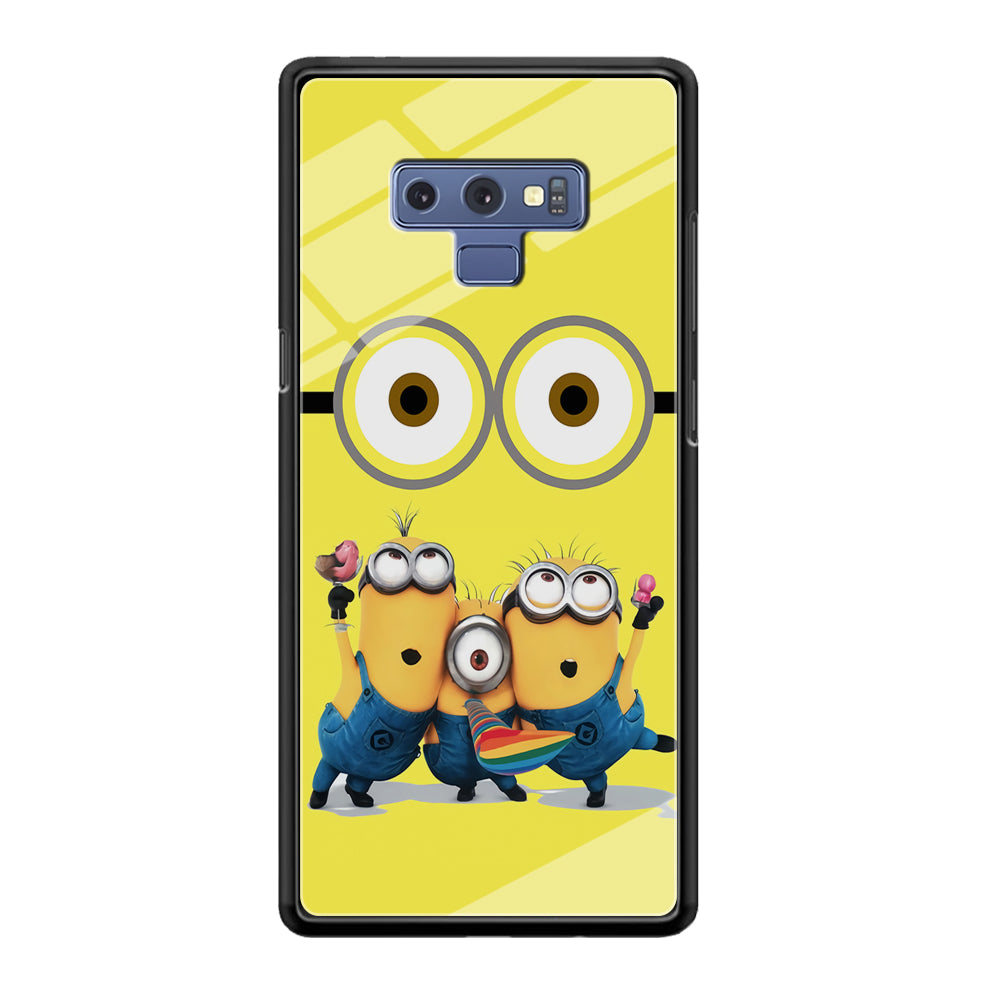 Eyes and Three Minions Samsung Galaxy Note 9 Case