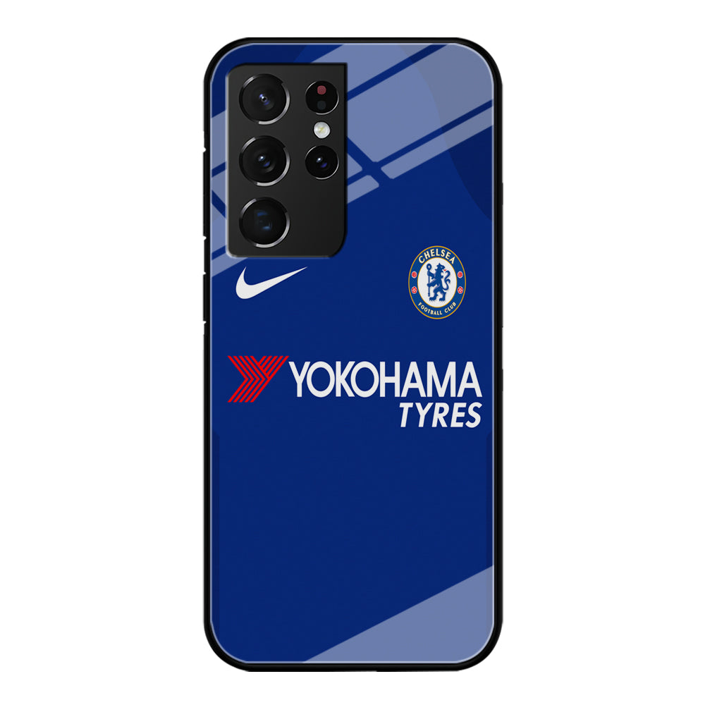 FB Chelsea Jersey Samsung Galaxy S21 Ultra Case-Phone Case-Tempered Glass Case-Altracase