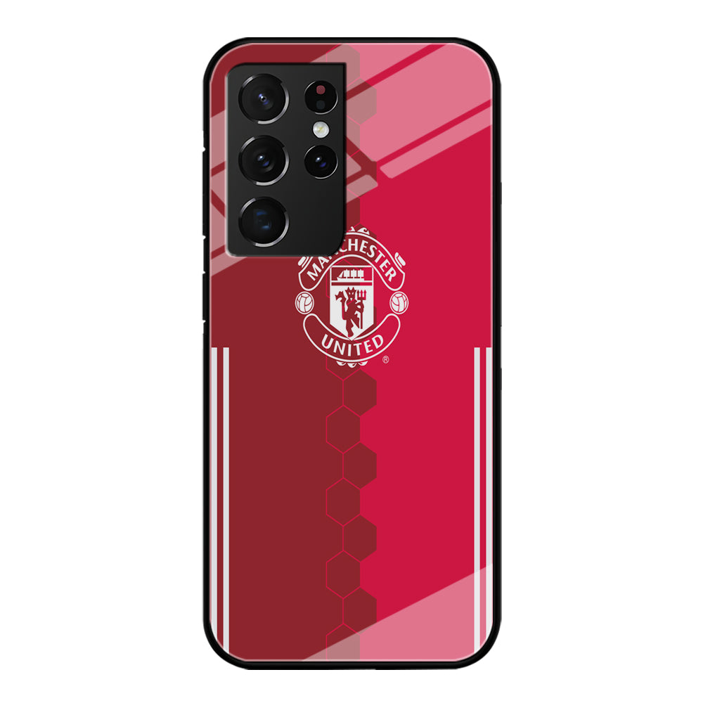 FB Manchester United Samsung Galaxy S21 Ultra Case-Phone Case-Tempered Glass Case-Altracase