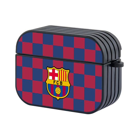 FC Barcelona Logo Checkered Apple Airpods Pro 2 Case-Airpods Pro 2 Case-Altracase