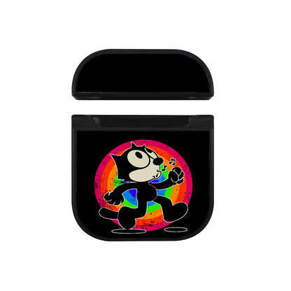 Felix The Cat Walks and Whistles Apple AirPods Case-AirPod Case-Black-Altracase
