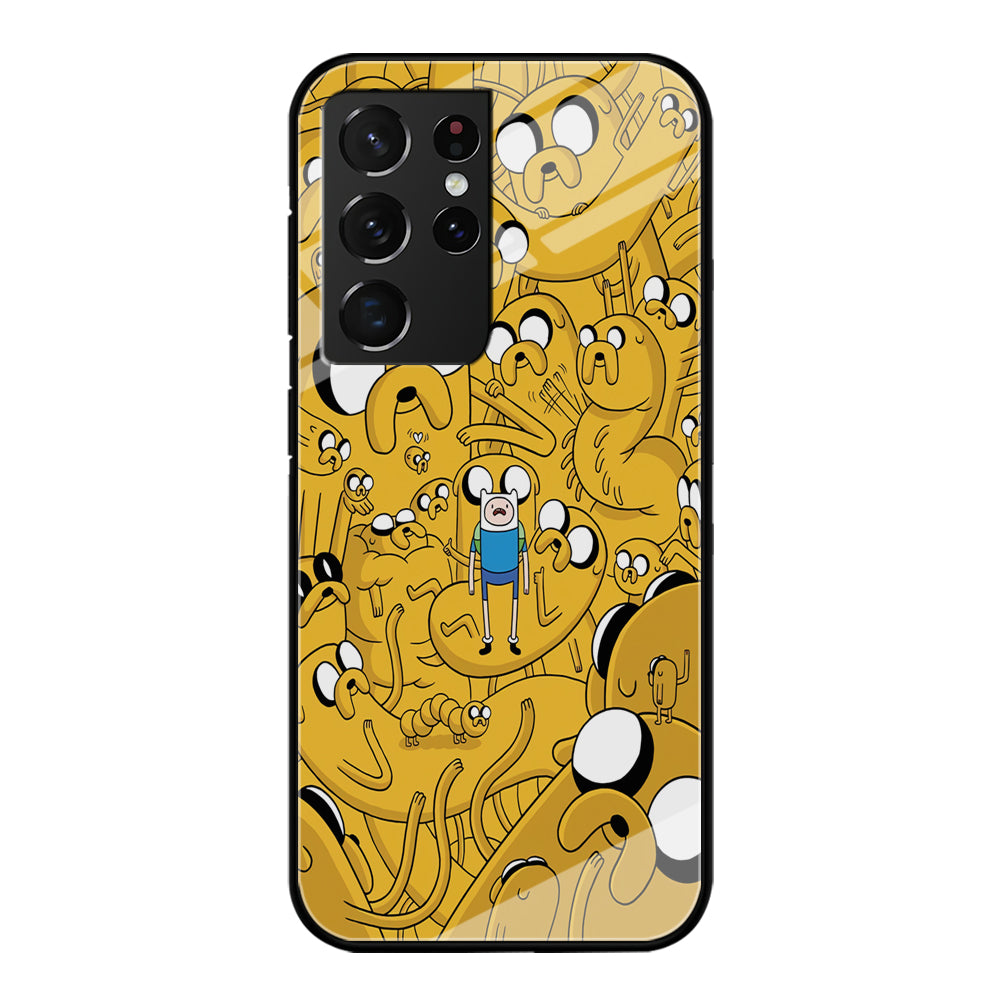 Finn and Jake Doodle Samsung Galaxy S21 Ultra Case-Phone Case-Tempered Glass Case-Altracase