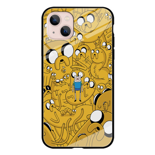 Finn and Jake Doodle iPhone 14 Case-Phone Case-Tempered Glass Case-Altracase
