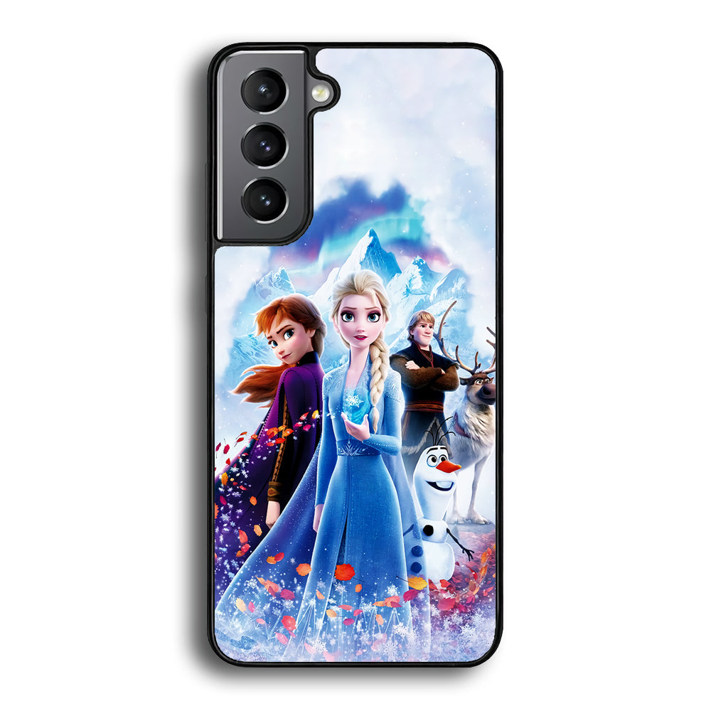 Frozen All Characters Samsung Galaxy S22 Plus Case-Phone Case-Rubber Black (2D Case)-Altracase