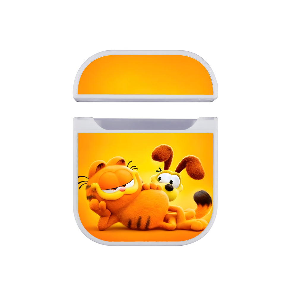 Garfield and Odie is Relaxing Apple AirPods Case-AirPod Case-White-Altracase