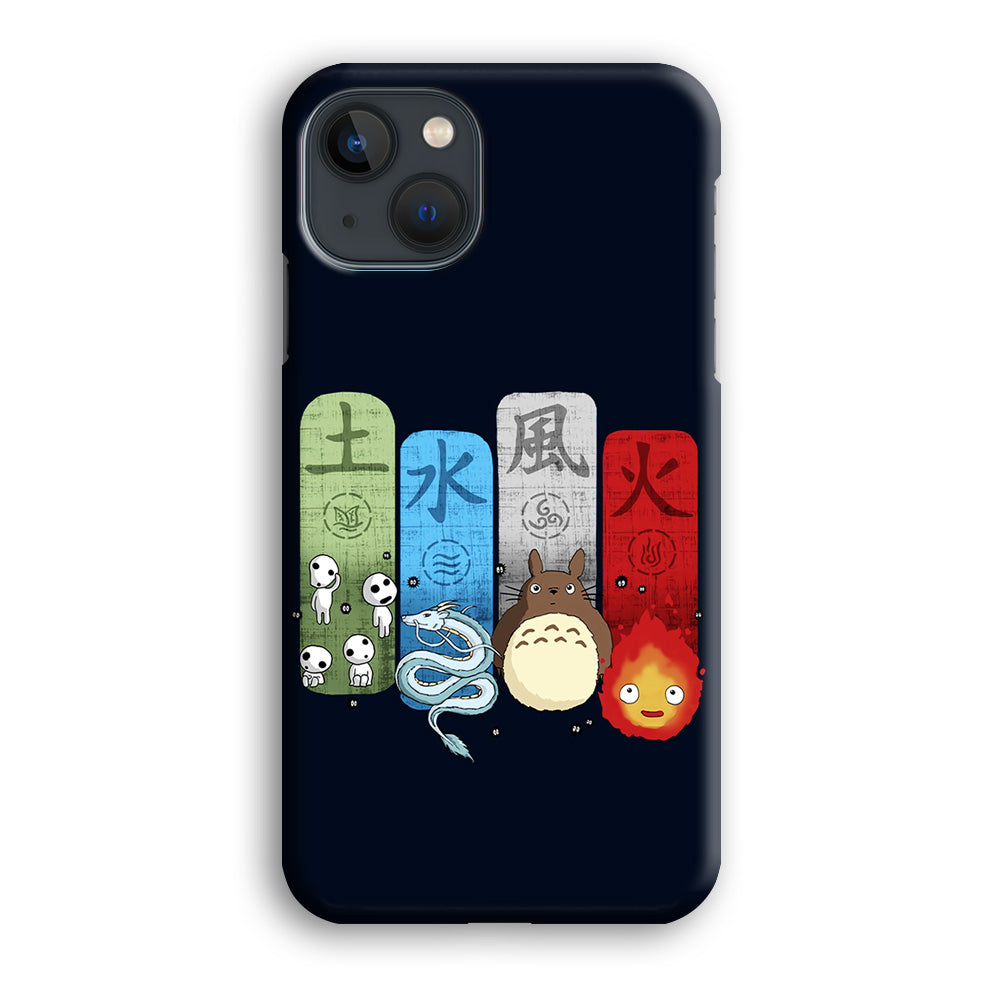 Ghibli Elemental Charms Blue iPhone 14 Plus Case