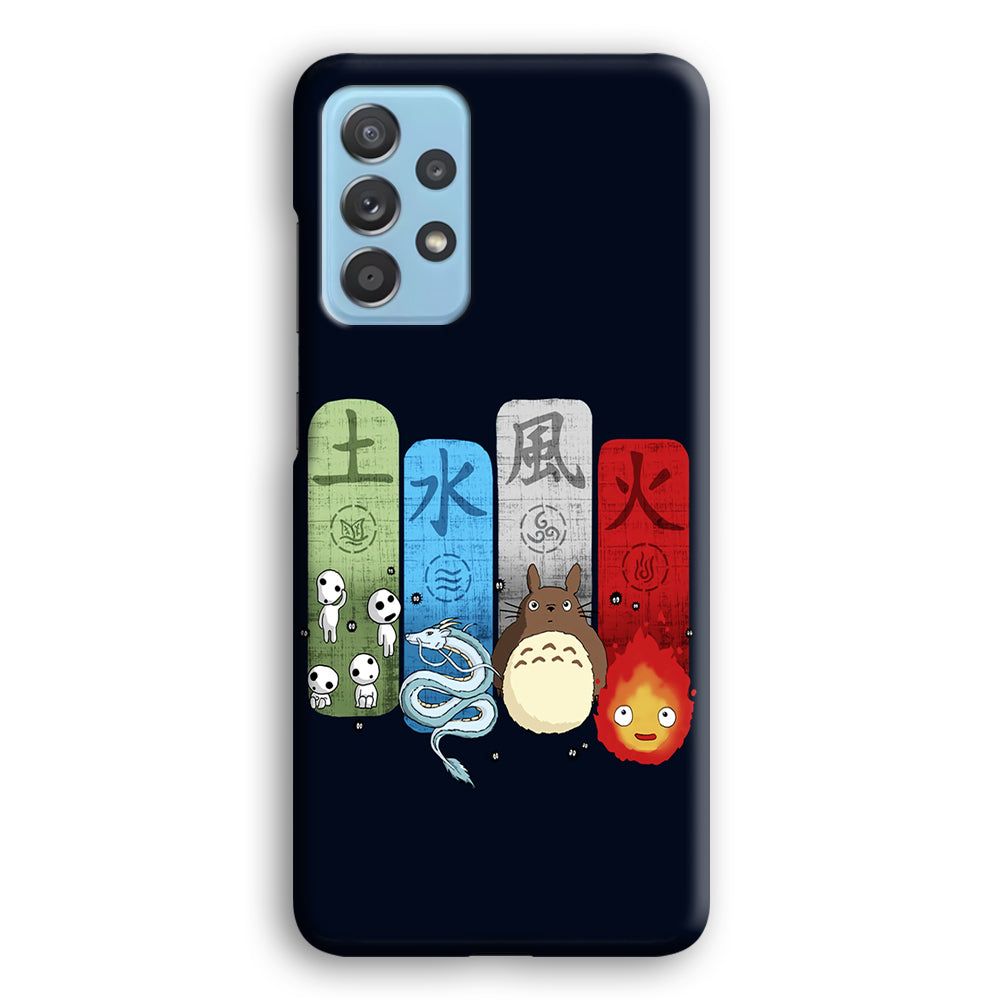 Ghibli Elemental Charms Blue Samsung Galaxy A72 Case