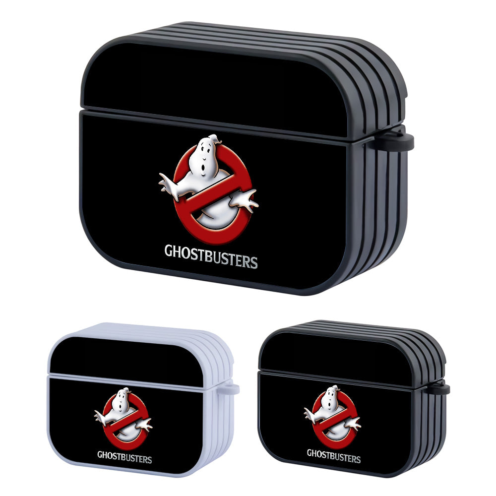 Ghost Busters Logo Black Hard Plastic Case Cover For Apple Airpods Pro