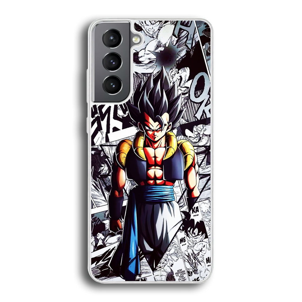 Gogeta Comic Collage Samsung Galaxy S24 Case-Phone Case-Rubber White (2D Case)-Altracase