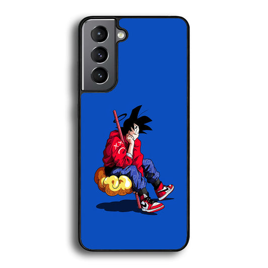 Goku Air Jordan Shoes Samsung Galaxy S21 Plus Case-Mobile Phone Case-Rubber Black (2D Case)-Altracase
