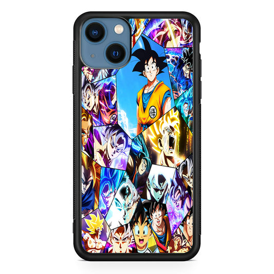 Goku Evolution Collage iPhone 14 Plus Case-Phone Case-Rubber Black (2D Case)-Altracase