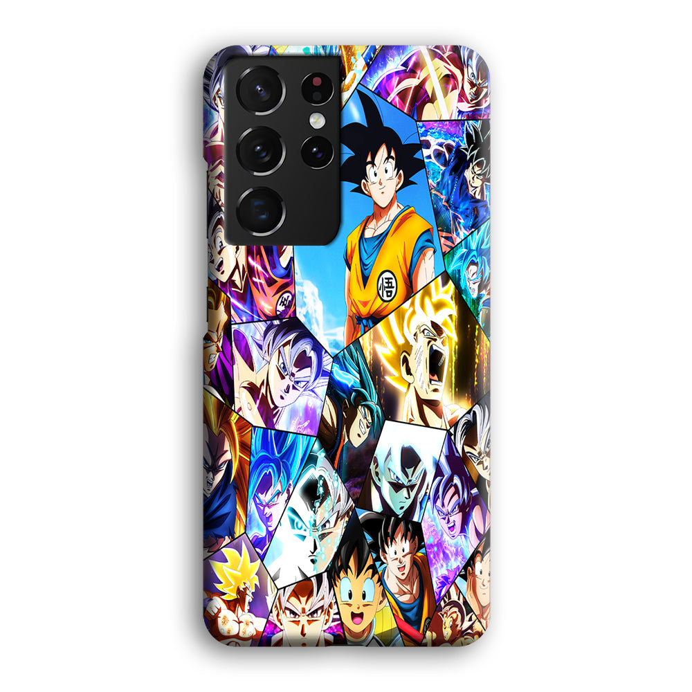 Goku Evolution Collage Samsung Galaxy S21 Ultra Case