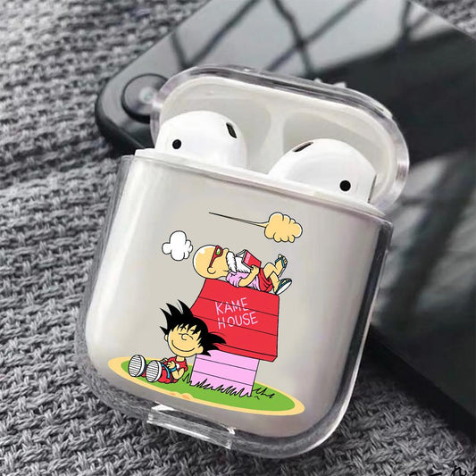 Goku and Roshi on Kame House Hard Plastic Protective Clear Case Cover For Apple Airpods-AirPod Case-Altracase