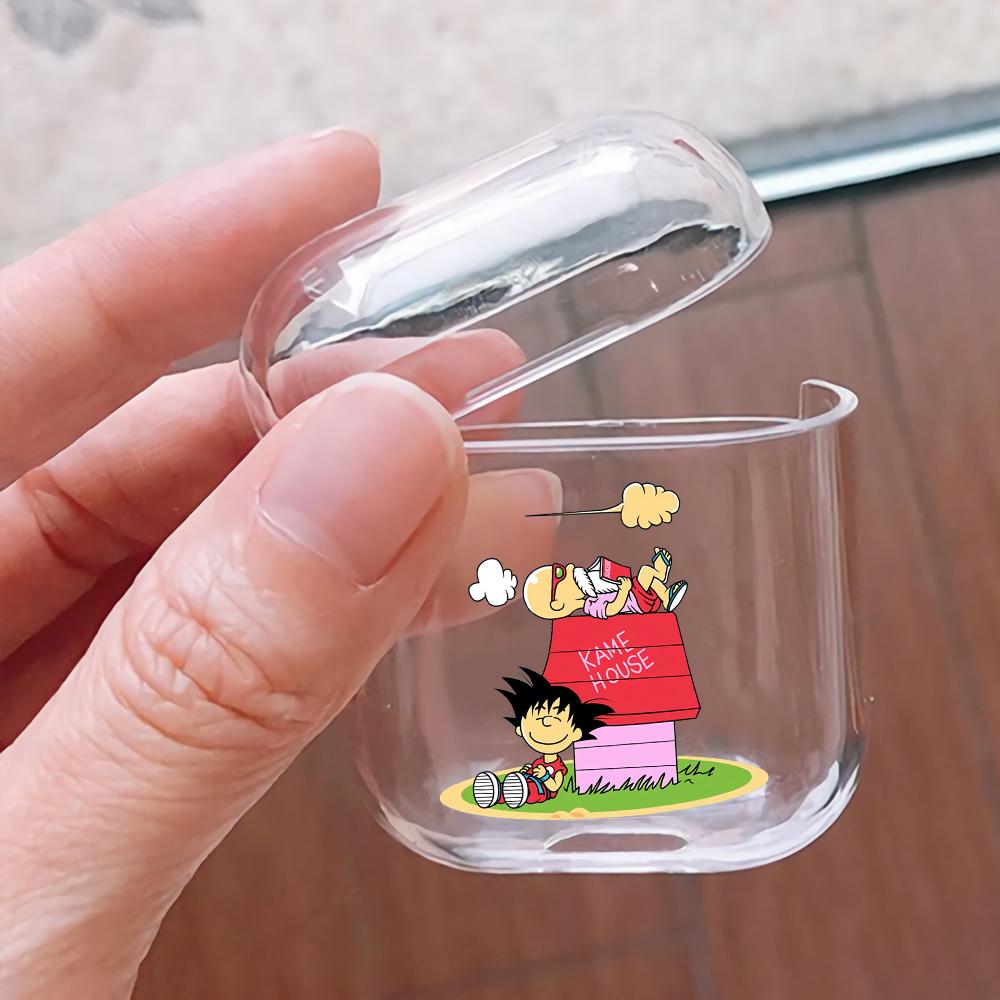 Goku and Roshi on Kame House Hard Plastic Protective Clear Case Cover For Apple Airpods-AirPod Case-Altracase