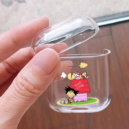 Goku and Roshi on Kame House Hard Plastic Protective Clear Case Cover For Apple Airpods-AirPod Case-Altracase