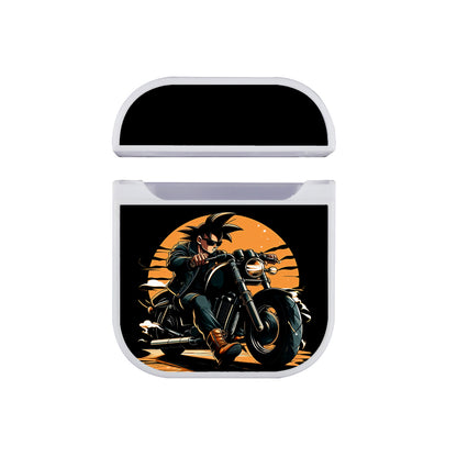 Goku on Motorcycle Dragon Ball Z Apple AirPods Case-AirPod Case-White-Altracase