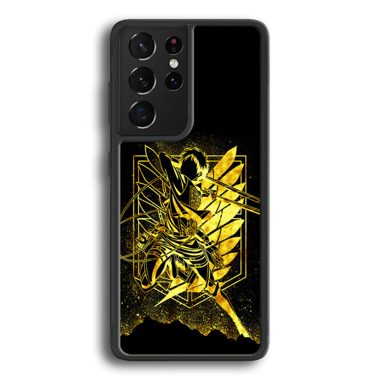 Golden Eren Attack On Titan Samsung Galaxy S24 Ultra Case