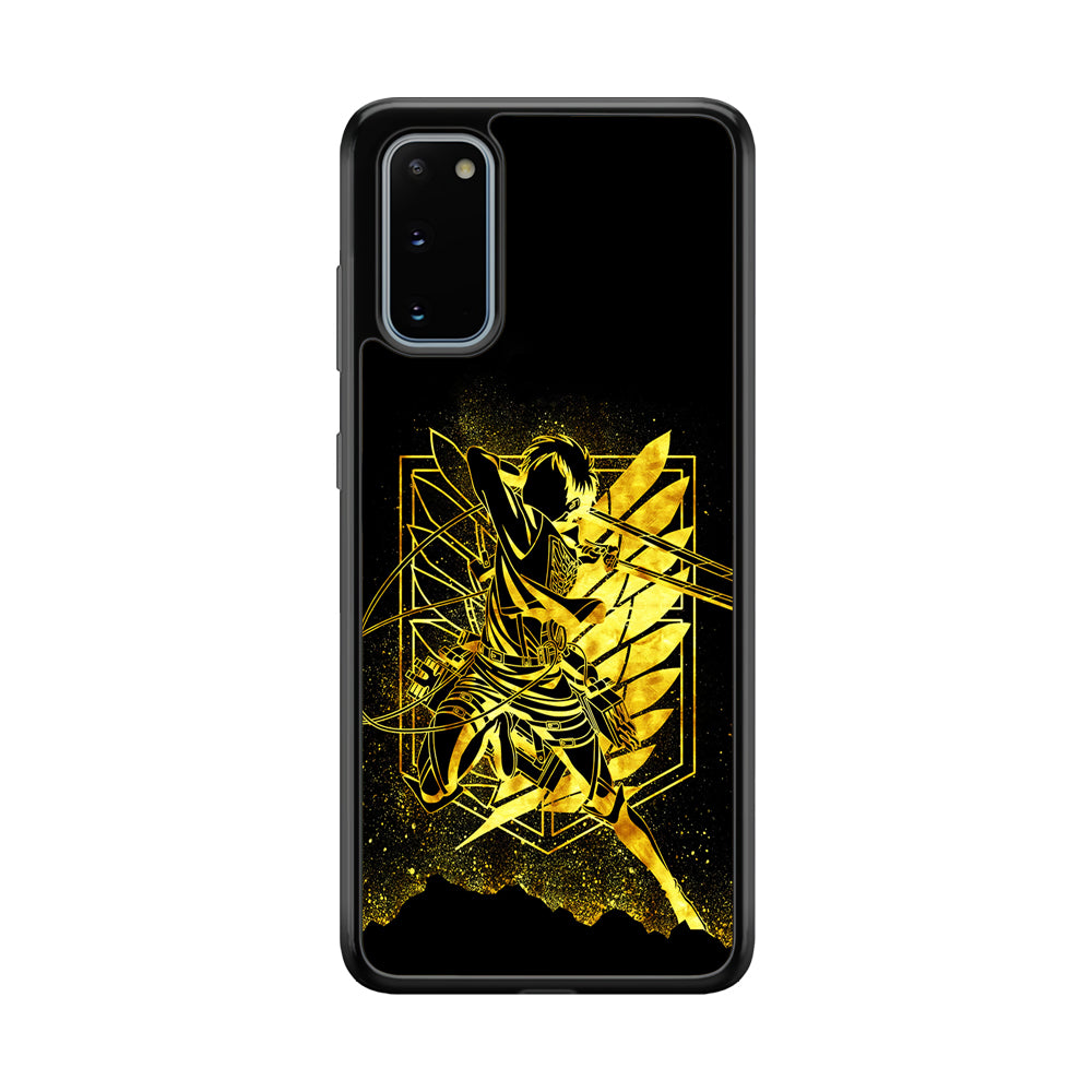 Golden Eren Attack On Titan Samsung Galaxy S20 Case