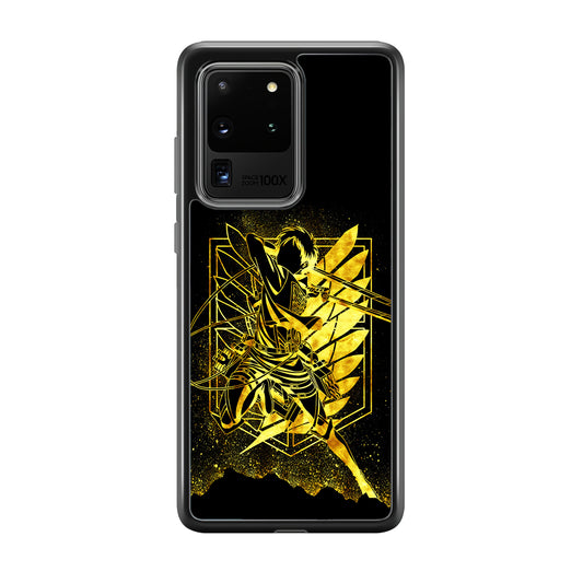 Golden Eren Attack On Titan Samsung Galaxy S20 Ultra Case