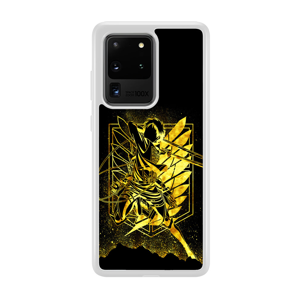 Golden Eren Attack On Titan Samsung Galaxy S20 Ultra Case