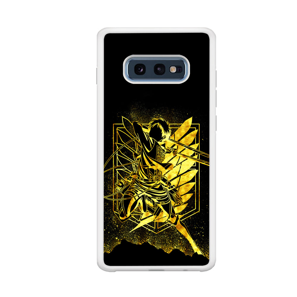 Golden Eren Attack On Titan Samsung Galaxy S10E Case