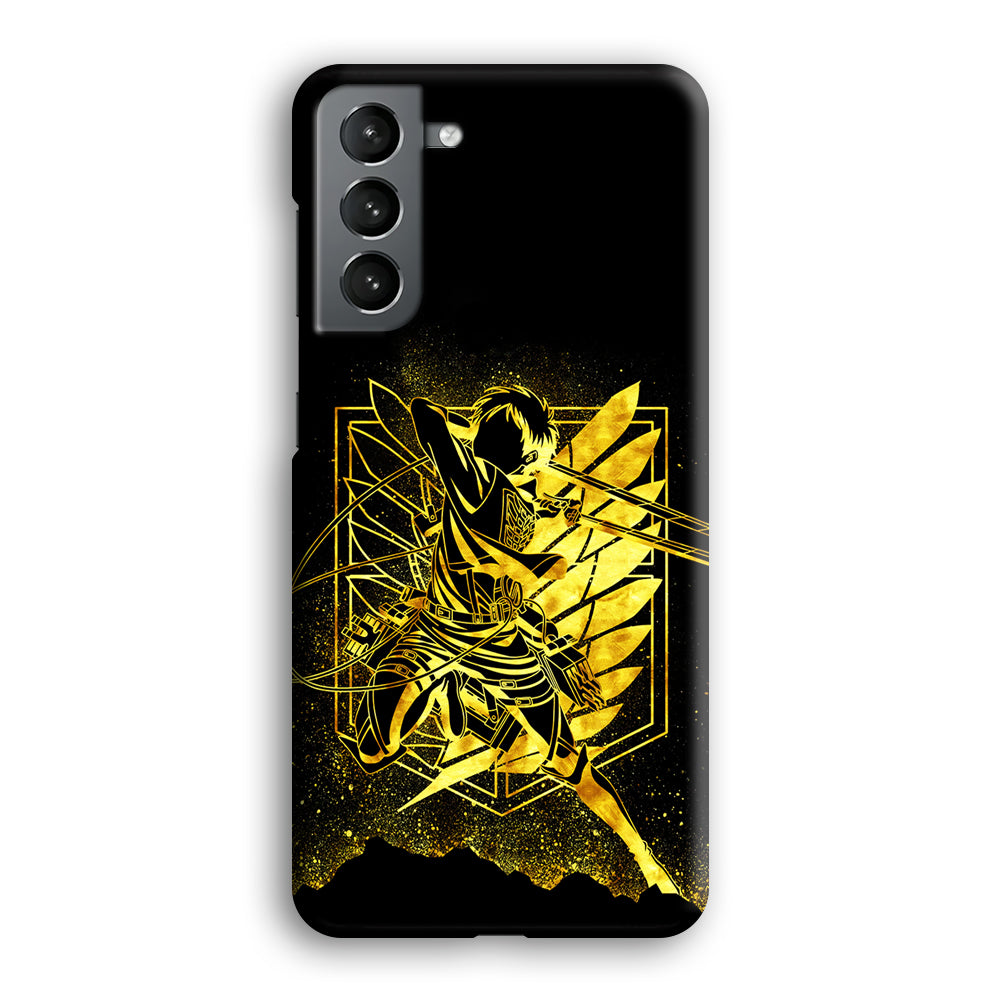 Golden Eren Attack On Titan Samsung Galaxy S24 Case