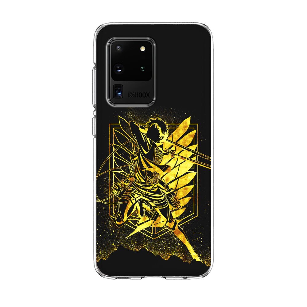 Golden Eren Attack On Titan Samsung Galaxy S20 Ultra Case