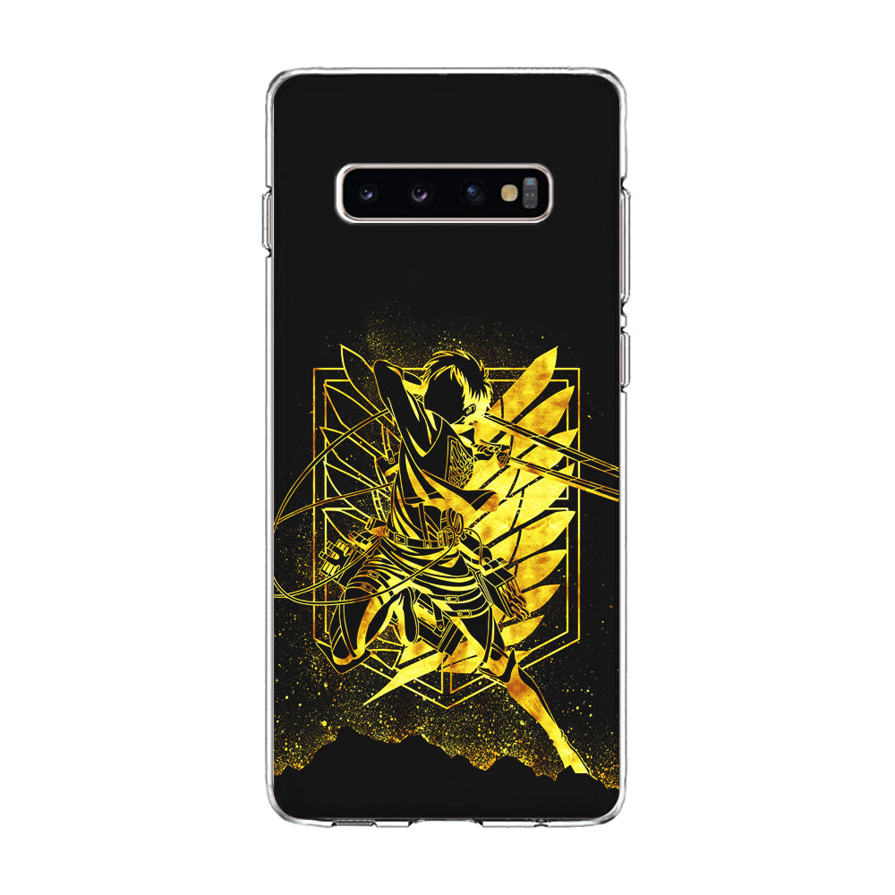 Golden Eren Attack On Titan Samsung Galaxy S10 Case