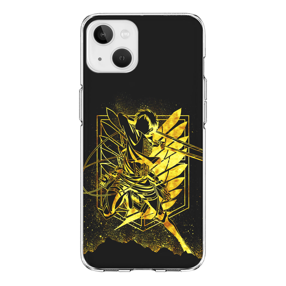 Golden Eren Attack On Titan iPhone 14 Plus Case