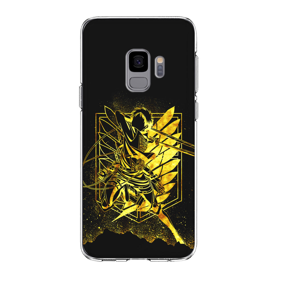 Golden Eren Attack On Titan Samsung Galaxy S9 Case