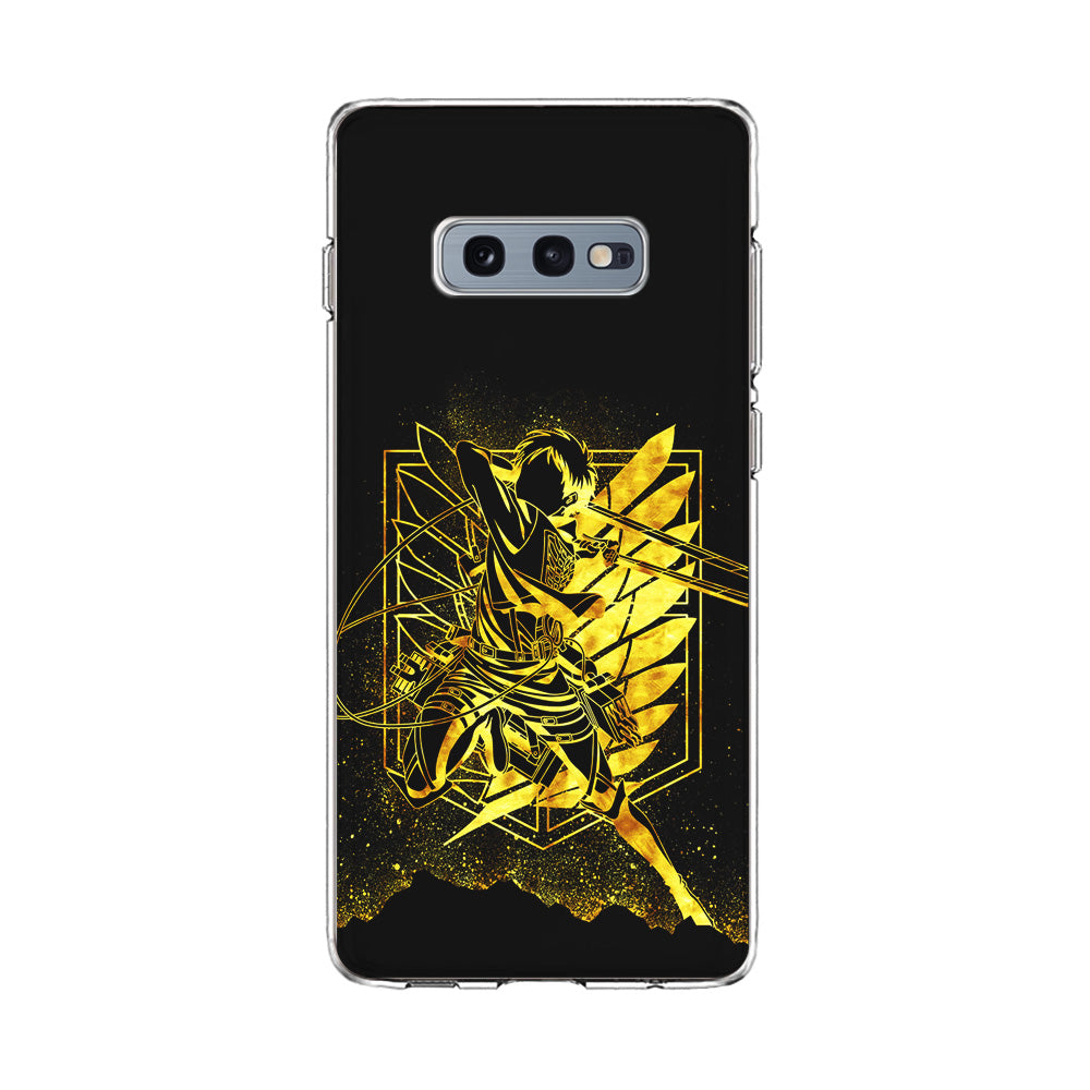 Golden Eren Attack On Titan Samsung Galaxy S10E Case