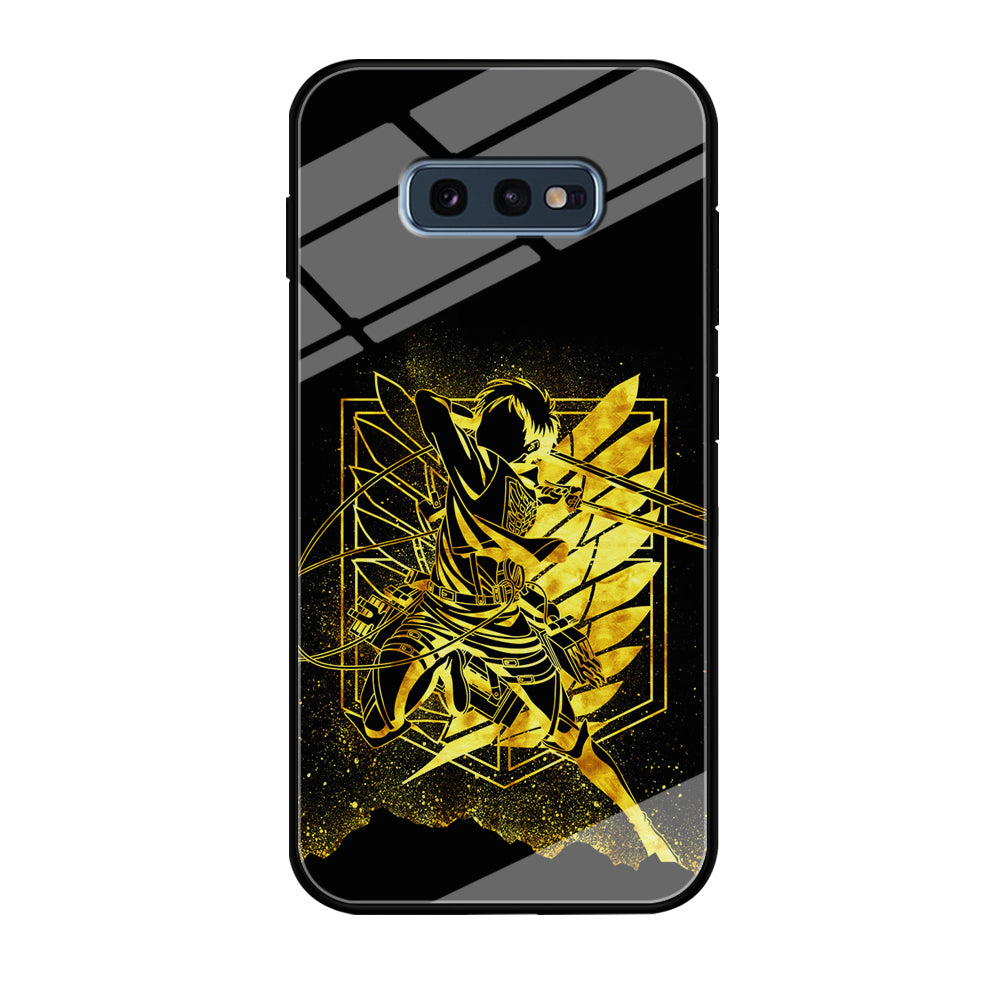 Golden Eren Attack On Titan Samsung Galaxy S10E Case