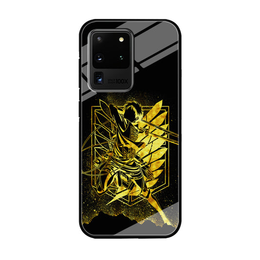 Golden Eren Attack On Titan Samsung Galaxy S21 Ultra Case