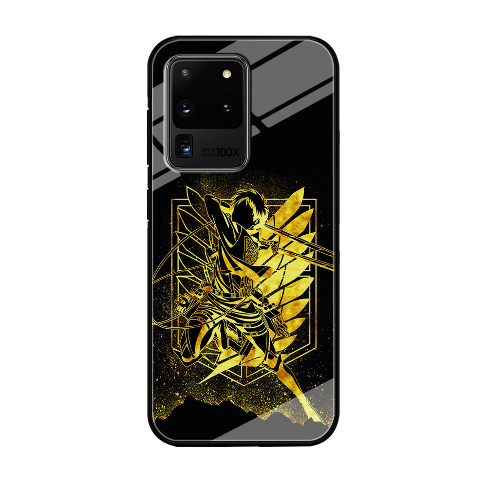 Golden Eren Attack On Titan Samsung Galaxy S20 Ultra Case