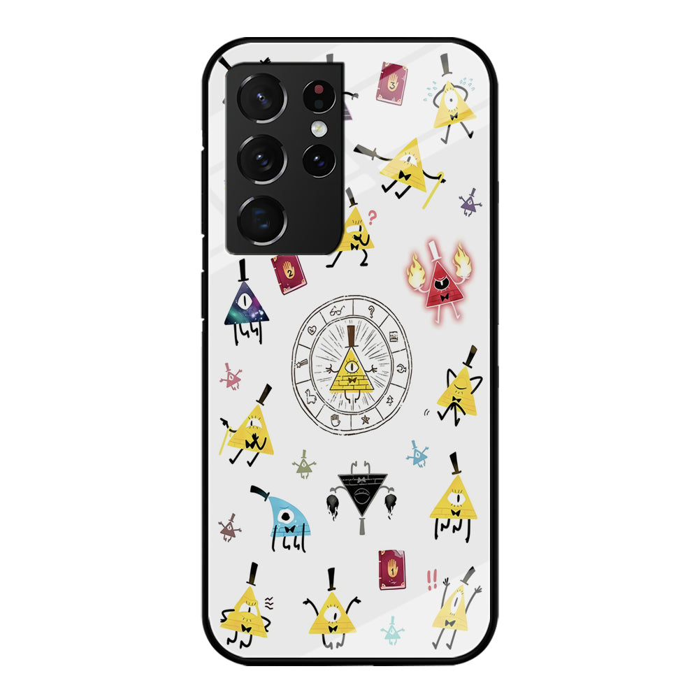Gravity Falls Bill Cipher Doodle Samsung Galaxy S21 Ultra Case-Phone Case-Tempered Glass Case-Altracase