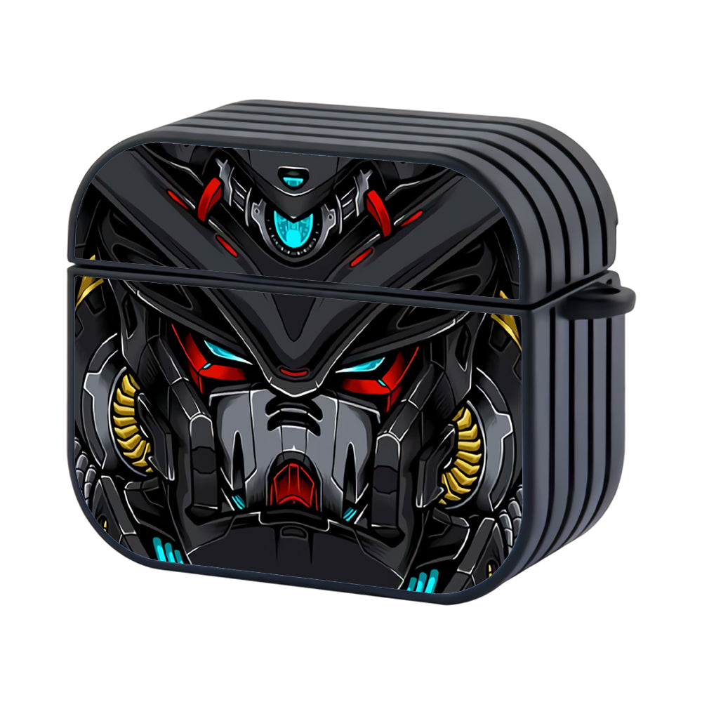Gundam Head Black Hard Plastic Case Cover For Apple AirPods 4 - AirPod Case - Altracase