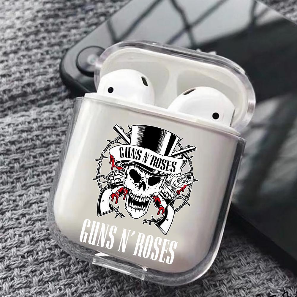 Guns N' Roses Hard Plastic Protective Clear Case Cover For Apple Airpods-AirPod Case-Altracase