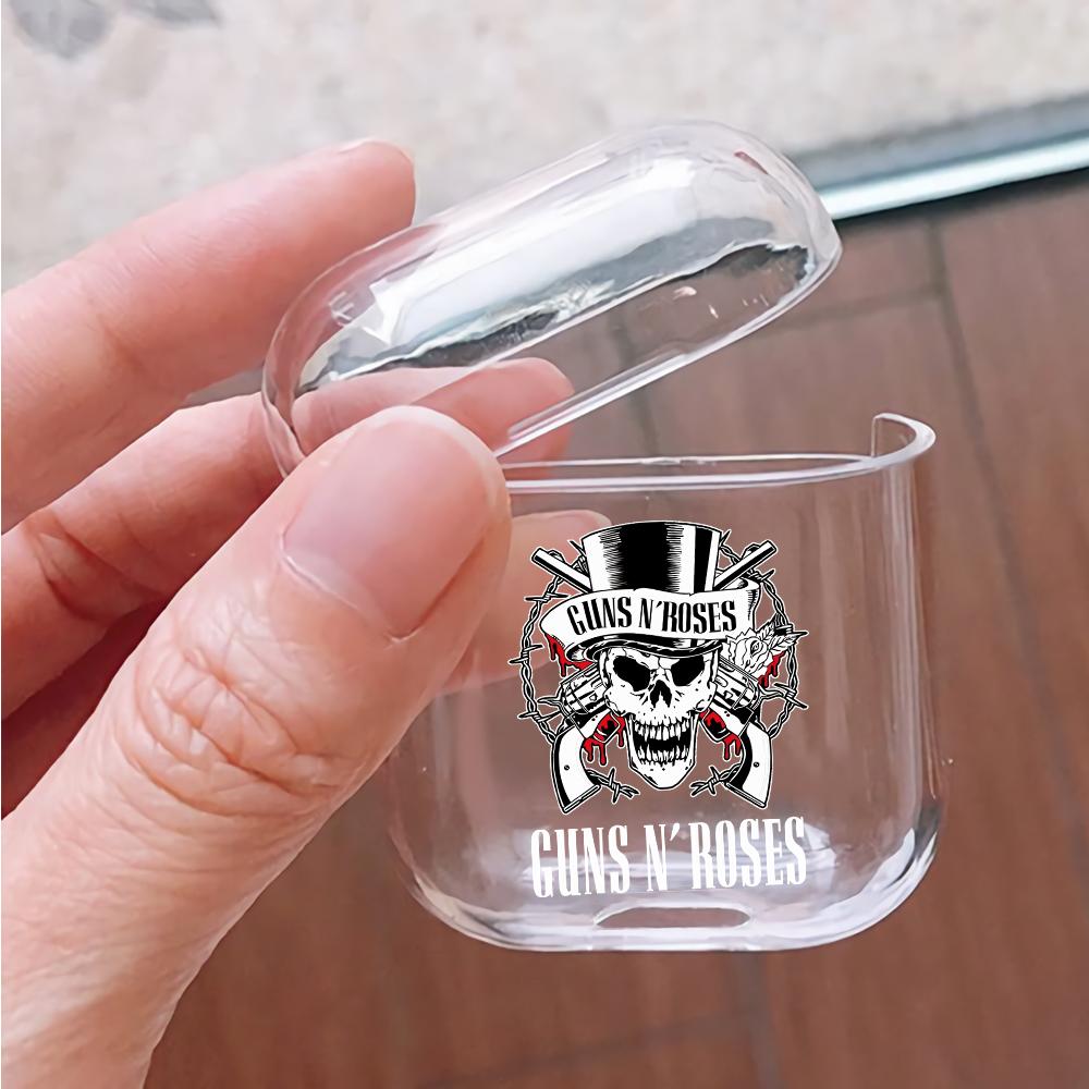 Guns N' Roses Hard Plastic Protective Clear Case Cover For Apple Airpods-AirPod Case-Altracase