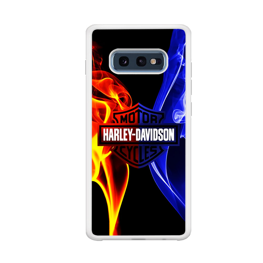 Harley Blue Red Fire Samsung Galaxy S10E Case