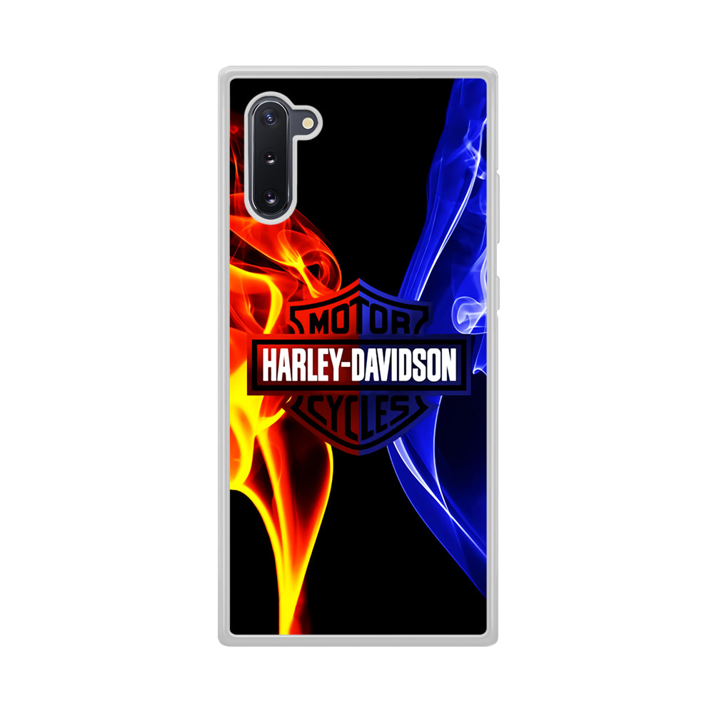 Harley Blue Red Fire Samsung Galaxy Note 10 Case