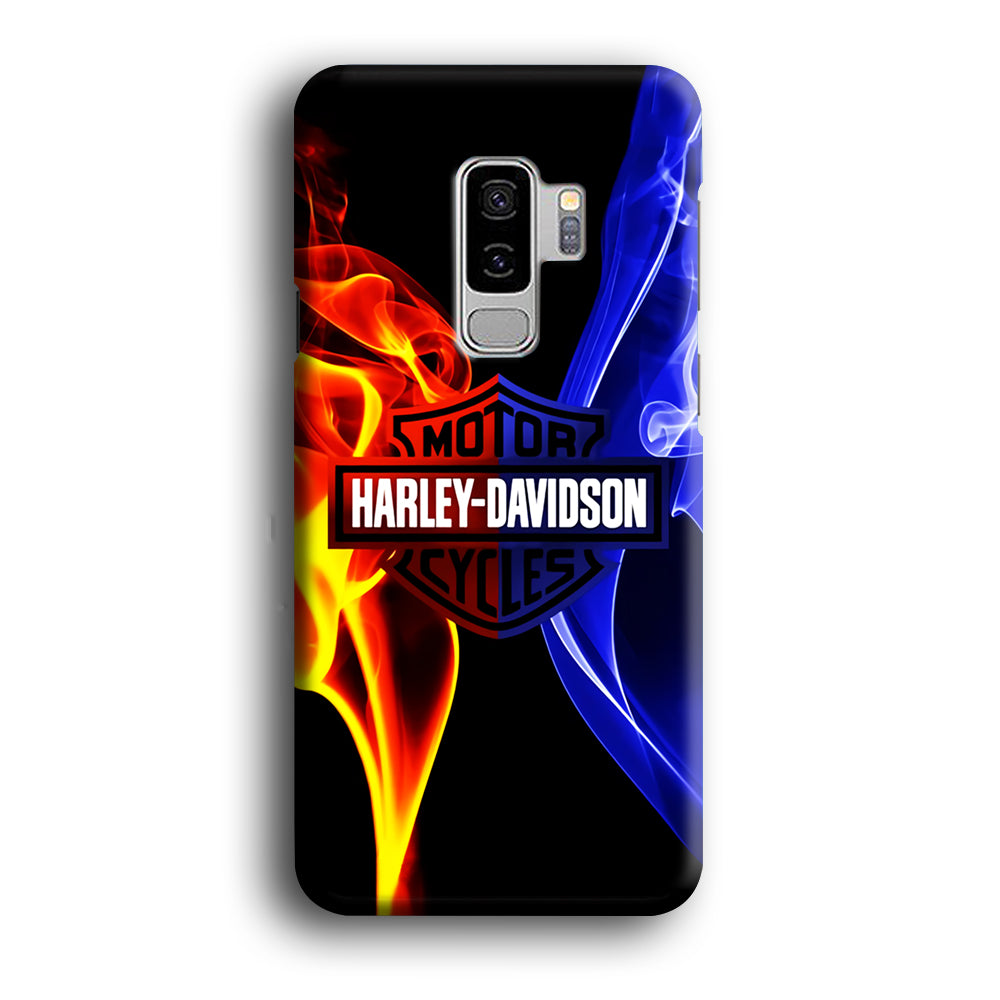 Harley Blue Red Fire Samsung Galaxy S9 Plus Case