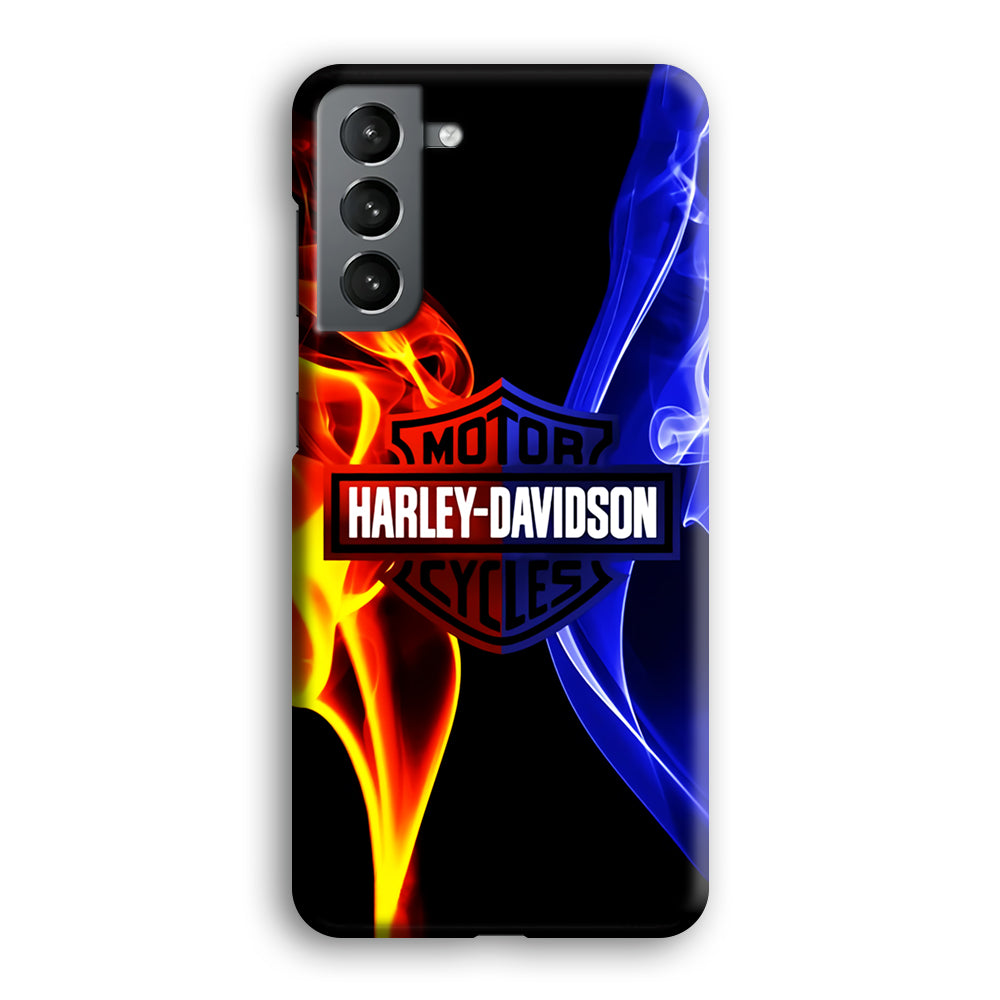 Harley Blue Red Fire Samsung Galaxy S21 Plus Case