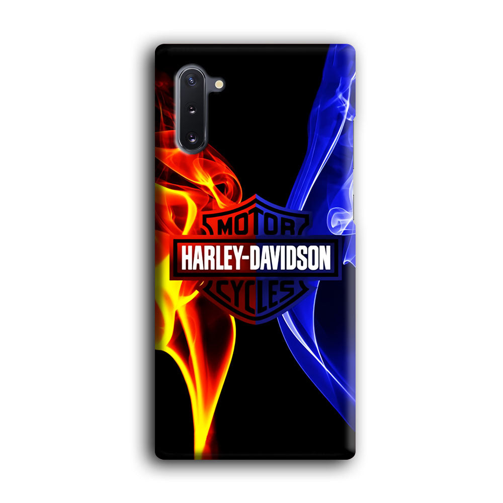 Harley Blue Red Fire Samsung Galaxy Note 10 Case