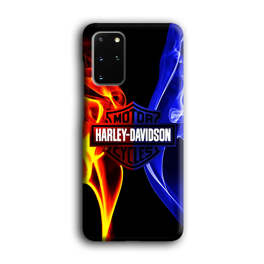 Harley Blue Red Fire Samsung Galaxy S20 Plus Case