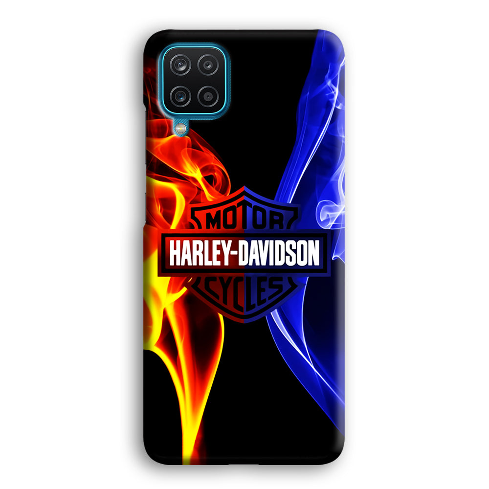 Harley Blue Red Fire Samsung Galaxy A12 Case