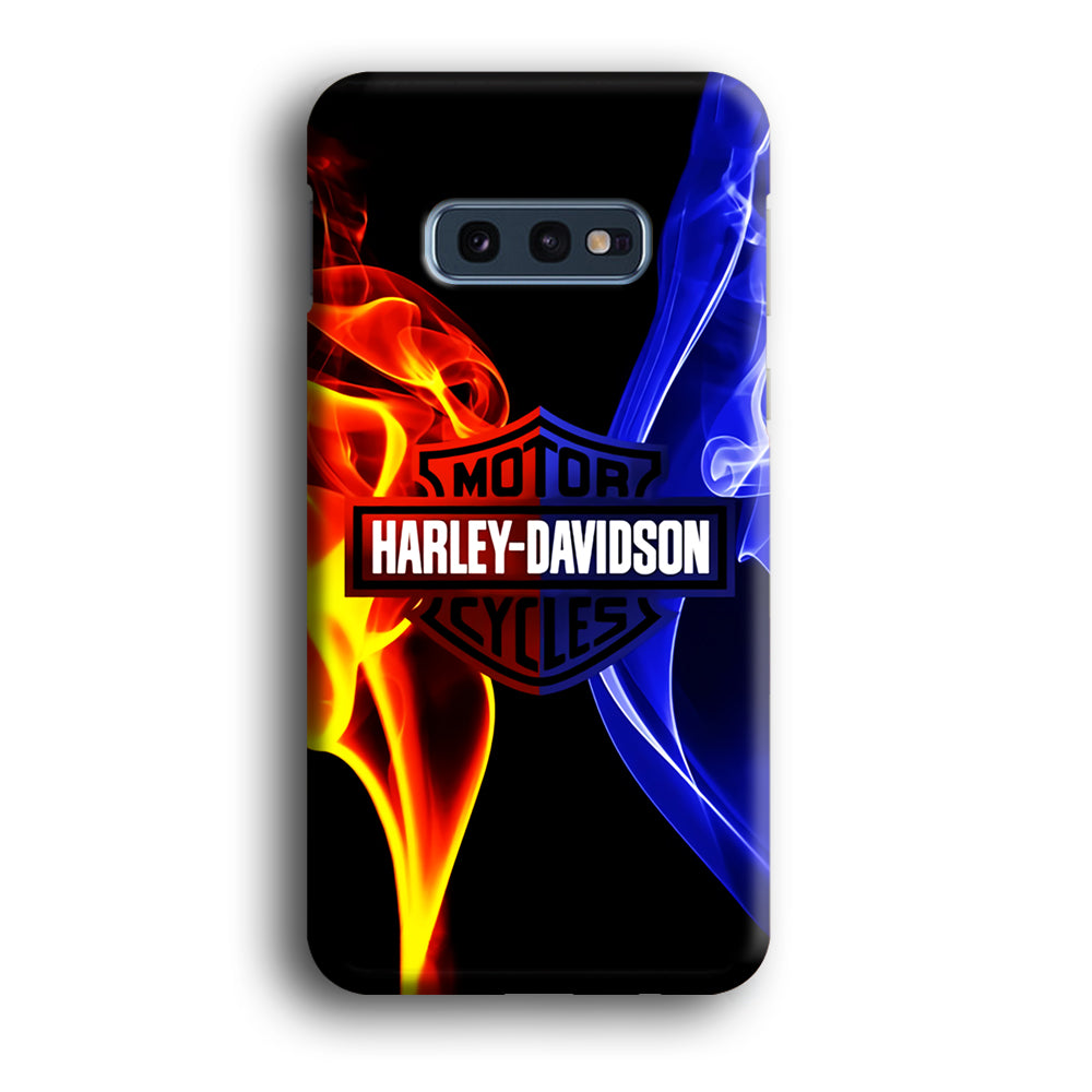 Harley Blue Red Fire Samsung Galaxy S10E Case