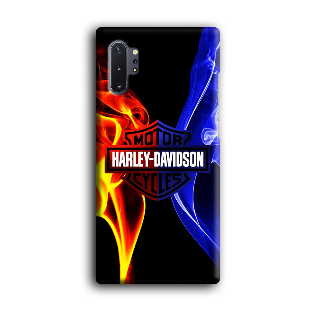 Harley Blue Red Fire Samsung Galaxy Note 10 Plus Case